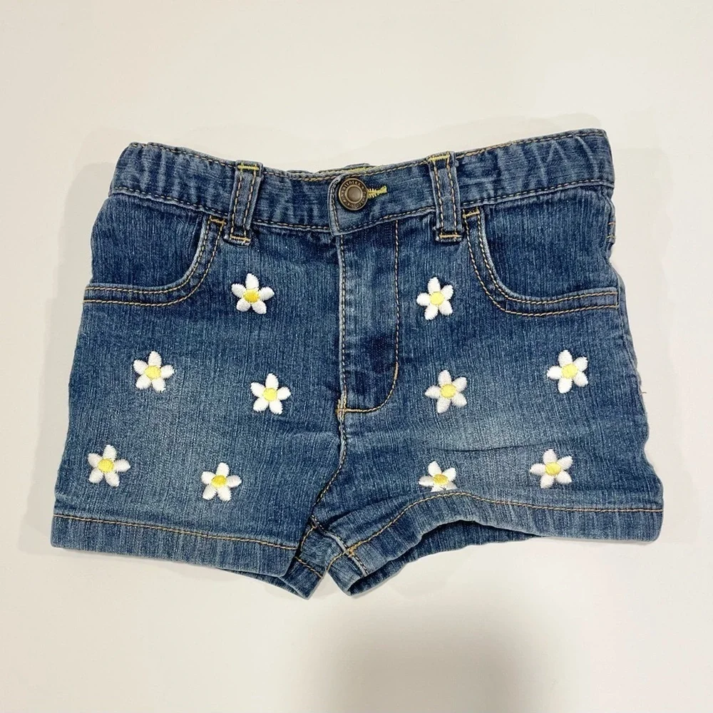 VINTAGE HEALTH TEX Denim Shorts with Floral Embroidery